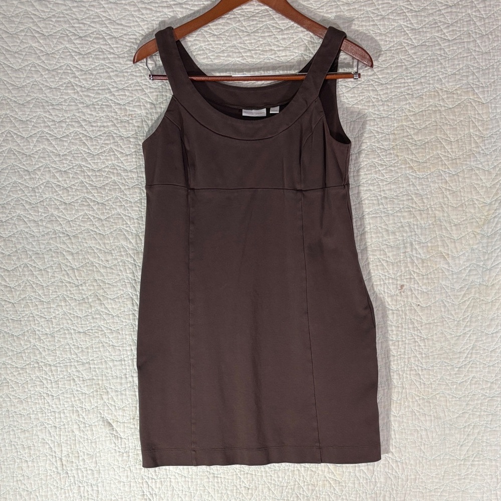 New York & Company Brown Mini Dress